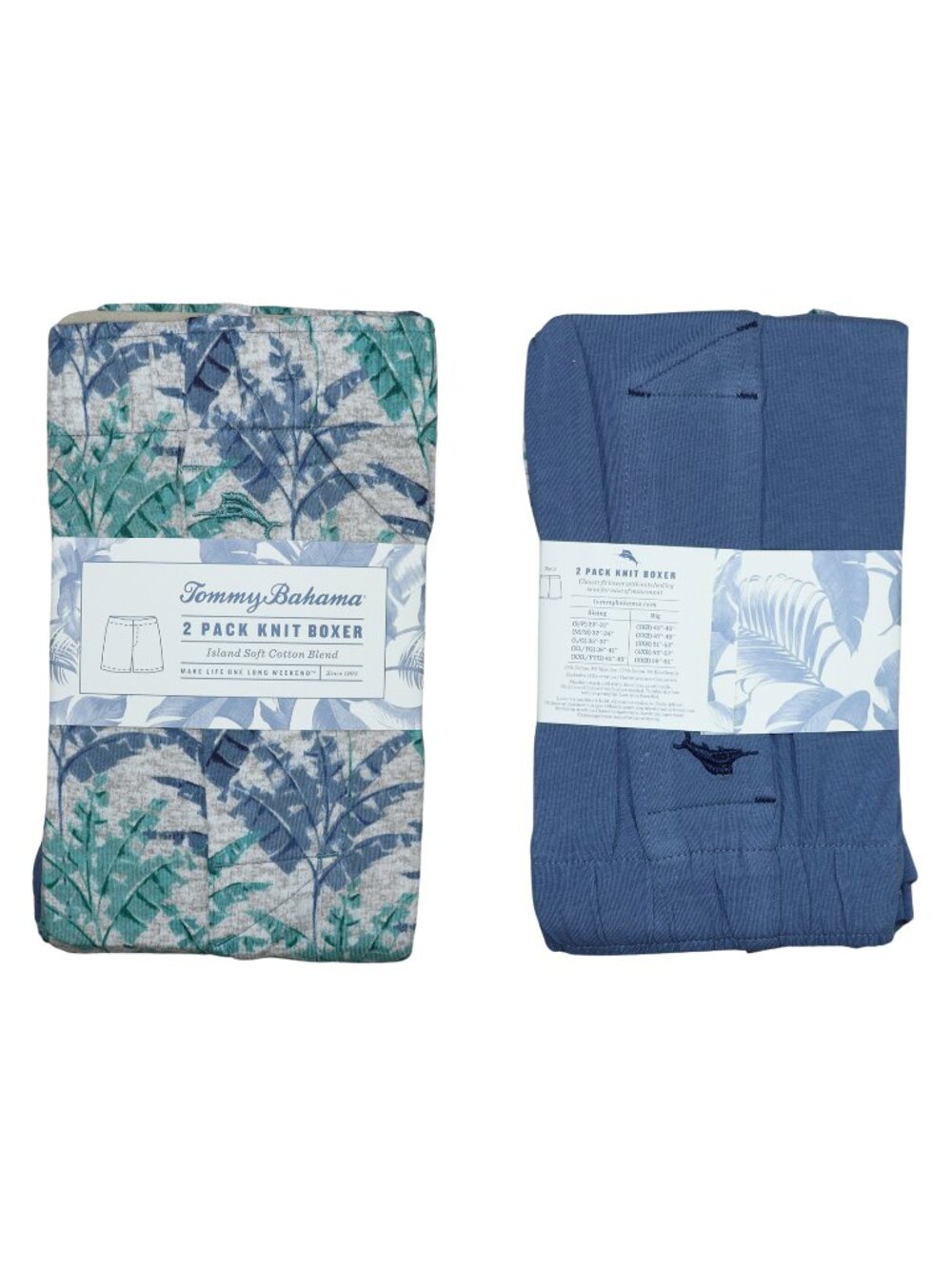 Tommy Bahama 2-Pack Soft Cotton Tropical Men's Knit Boxer Shorts Underwear NWT